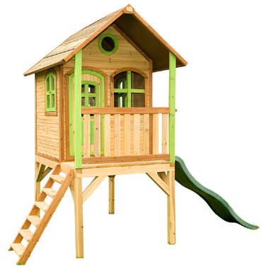 AXI houten speelhuis Laura met glijbaan