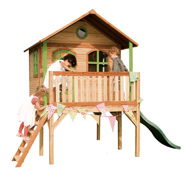 AXI houten speelhuis Sophie met glijbaan