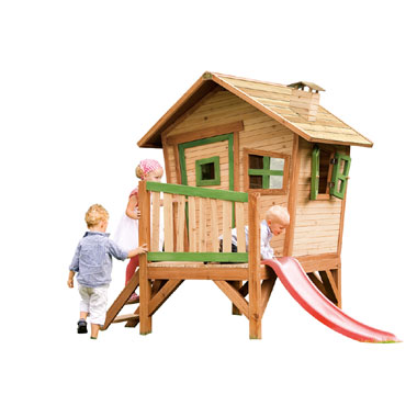 AXI houten speelhuis Robin met glijbaan