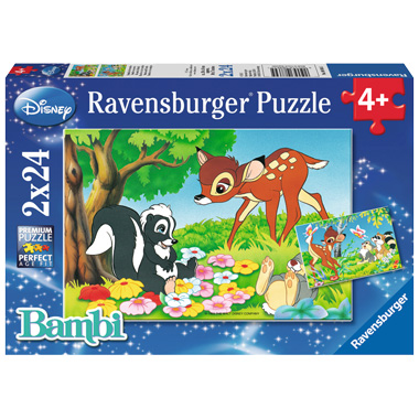 Ravensburger Disney puzzel Bambi en z'n vriendjes - 2 x 24 stukjes