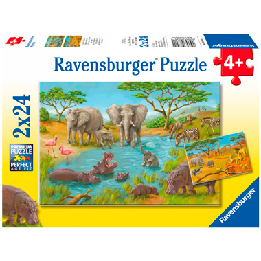 Ravensburger puzzel In de wildernis - 2 x 24 stukjes