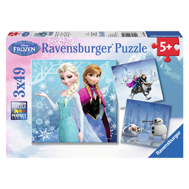Ravensburger Disney Frozen puzzel Avontuur in winterland - 3 x 49 stukjes