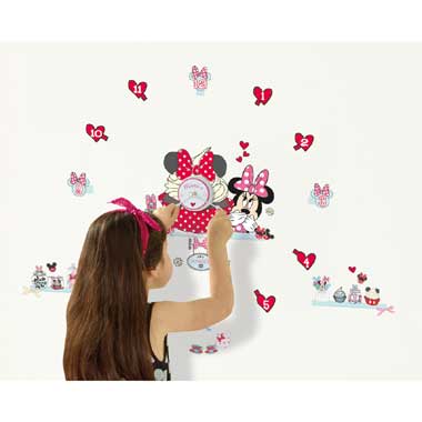 Disney Minnie Mouse klok muurstickers