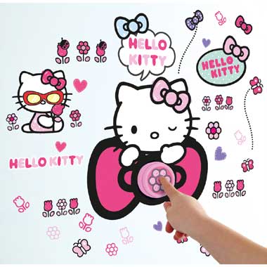 Hello Kitty deurbel muursticker