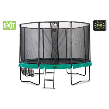 EXIT Supreme All-in-1 trampoline rond - 305 cm - donkergroen