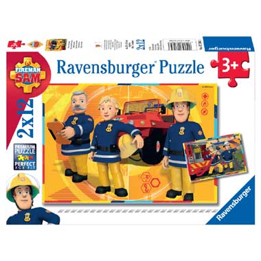 Ravensburger puzzel Brandweerman Sam aan het werk 2 x 12 stukjes