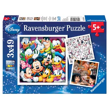 Ravensburger Disney Klassieker 3 Puzzels 49 stukjes