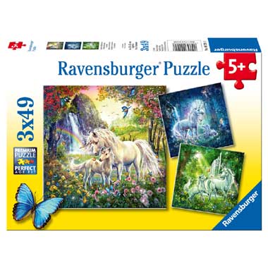 Ravensburger Mooie Eenhoorns 3 Puzzels 49 stukjes