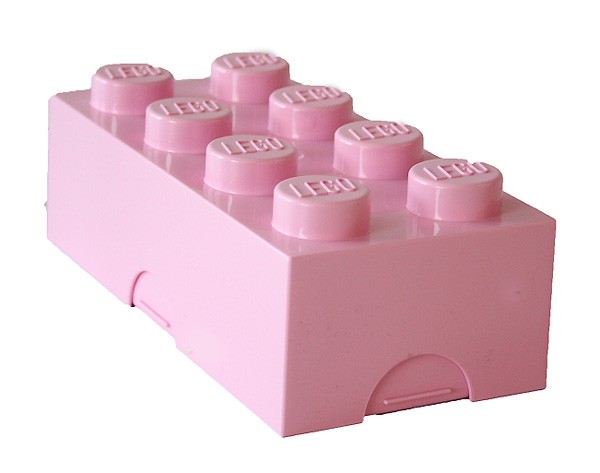 Lego broodtrommel licht roze
