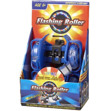 Flashing Roller schoenwieltjes - blauw