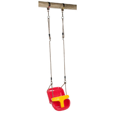 SwingKing schommel baby luxe plastic - rood/geel