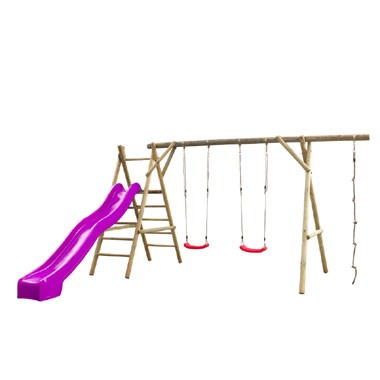 SwingKing speeltoestel met violete glijbaan - Noortje