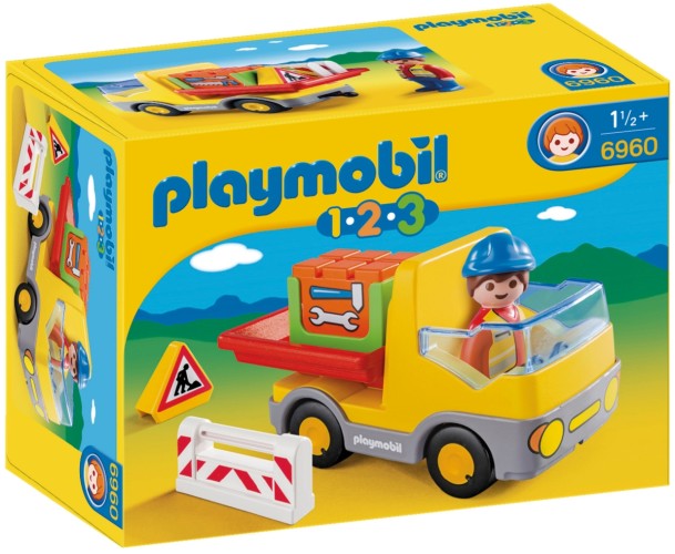 Playmobil 1.2.3 Vrachtwagen met laadklep - 6960