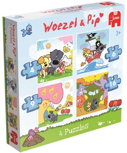 Woezel en pip puzzel 4-in-1