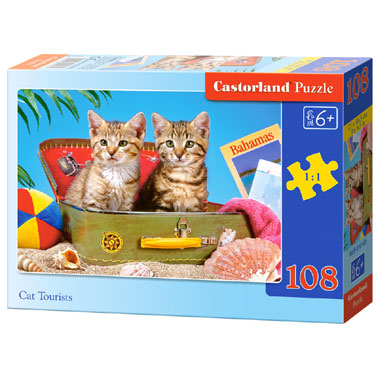 Castorland puzzel kat toeristen - 108 stukjes