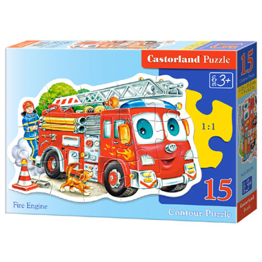 Castorland puzzel brandweerwagen - 15 stukjes
