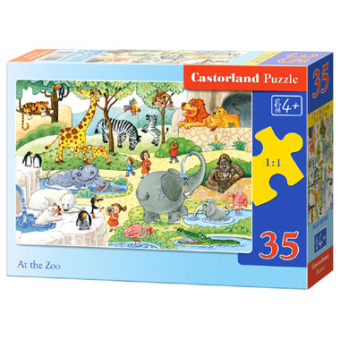 Castorland puzzel bij de dierentuin - 35 stukjes