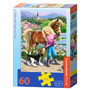 Castorland A Walk With Pony and Dog puzzel - 60 stukjes