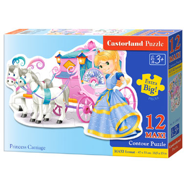 Castorland Princess Carriage puzzel - 12 stukjes