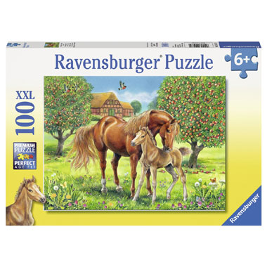 Ravensburger XXL-puzzel paarden in de wei - 100 stukjes