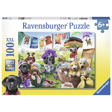 Ravensburger XXL-puzzel vrolijke wasdag - 100 stukjes