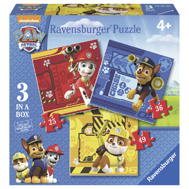 Ravensburger PAW Patrol puzzels 25+36+49 stukjes