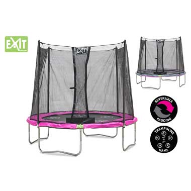 Exit Twist trampoline 244 cm roze/grijs