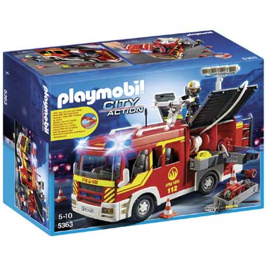 PLAYMOBIL City Action brandweer pompwagen met licht en sirene 5363