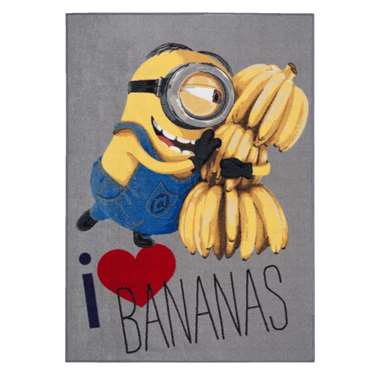 Vloerkleed Minions love bananas - 95x133 cm
