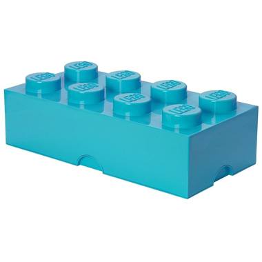 LEGO Design Collection Brick opbergbox 8 - Azur blauw