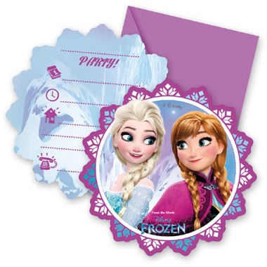 Disney Frozen uitnodigingen- 6 stuks