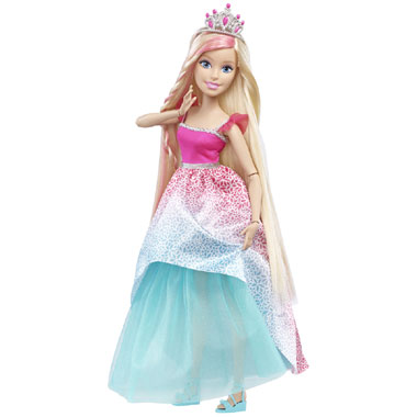 Grote Barbie prinsessenpop - blond