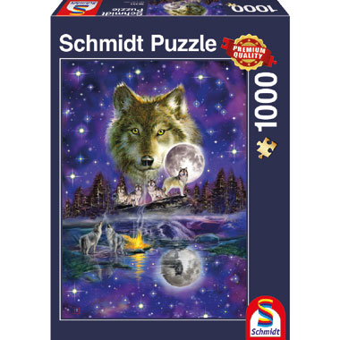 Wolf in the moonlight puzzel - 1000 stukjes
