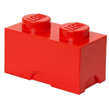 LEGO opbergbox brick 2 - rood