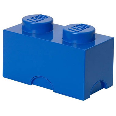 LEGO opbergbox brick 2 - blauw