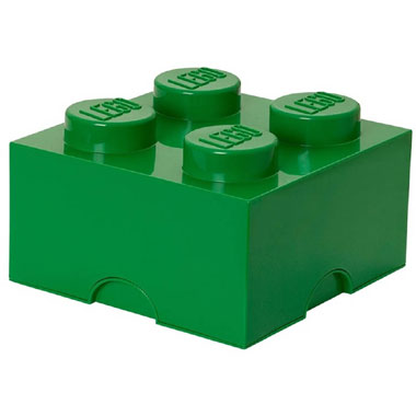 LEGO opbergbox brick 4 - donkergroen