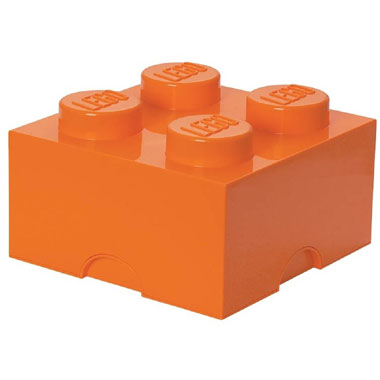 LEGO opbergbox brick 4 - limoengroen