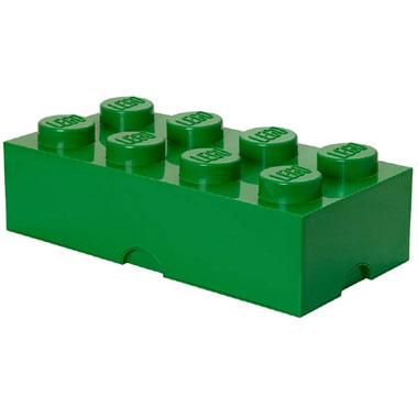 LEGO opbergbox brick 8 - donkergroen