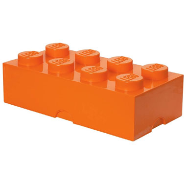 LEGO opbergbox brick 8 - oranje