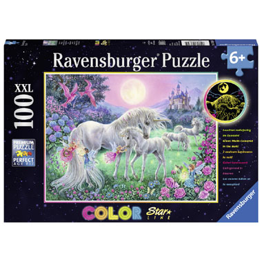 Ravensburger Eenhoorns in de maneschijn Starline puzzel - 100 stukjes