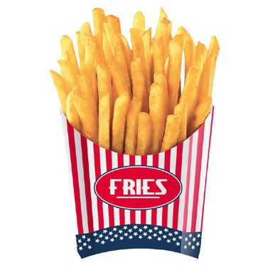 USA feest Franse friet bakjes - 4 stuks