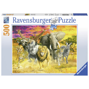 Ravensburger Afrikaanse dieren puzzel - 500 stukjes