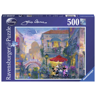 Ravensburger Disney Minnie & Mickey in Venetië puzzel - 500 stukjes