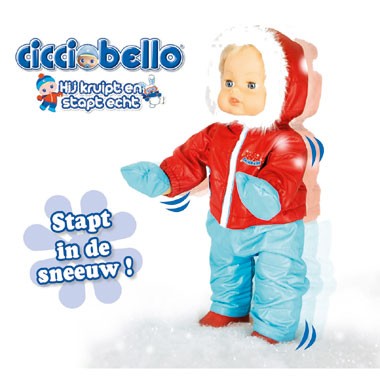 Cicciobello Winter Stapt in de sneeuw pop