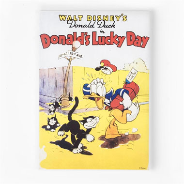 Disney Donald Duck Donald's Lucky Day vintage canvas
