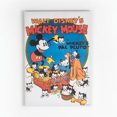 Disney Mickey Mouse Mickey's Pal Pluto vintage canvas