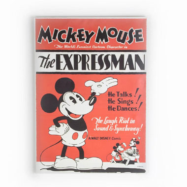 Disney Mickey Mouse the Expressman vintage canvas