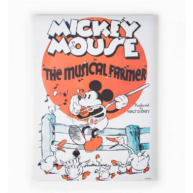 Disney Mickey Mouse Musical Farmer vintage canvas