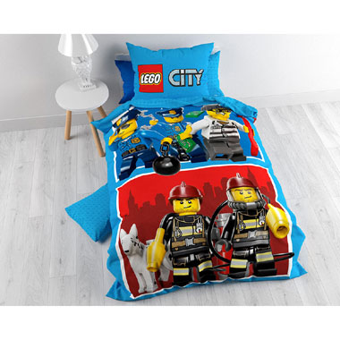 Lego City Heroes dekbedovertrek - 140 x 200 cm