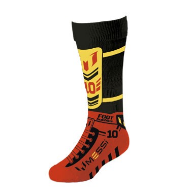 FootBubbles Messi sokken - oranje/zwart